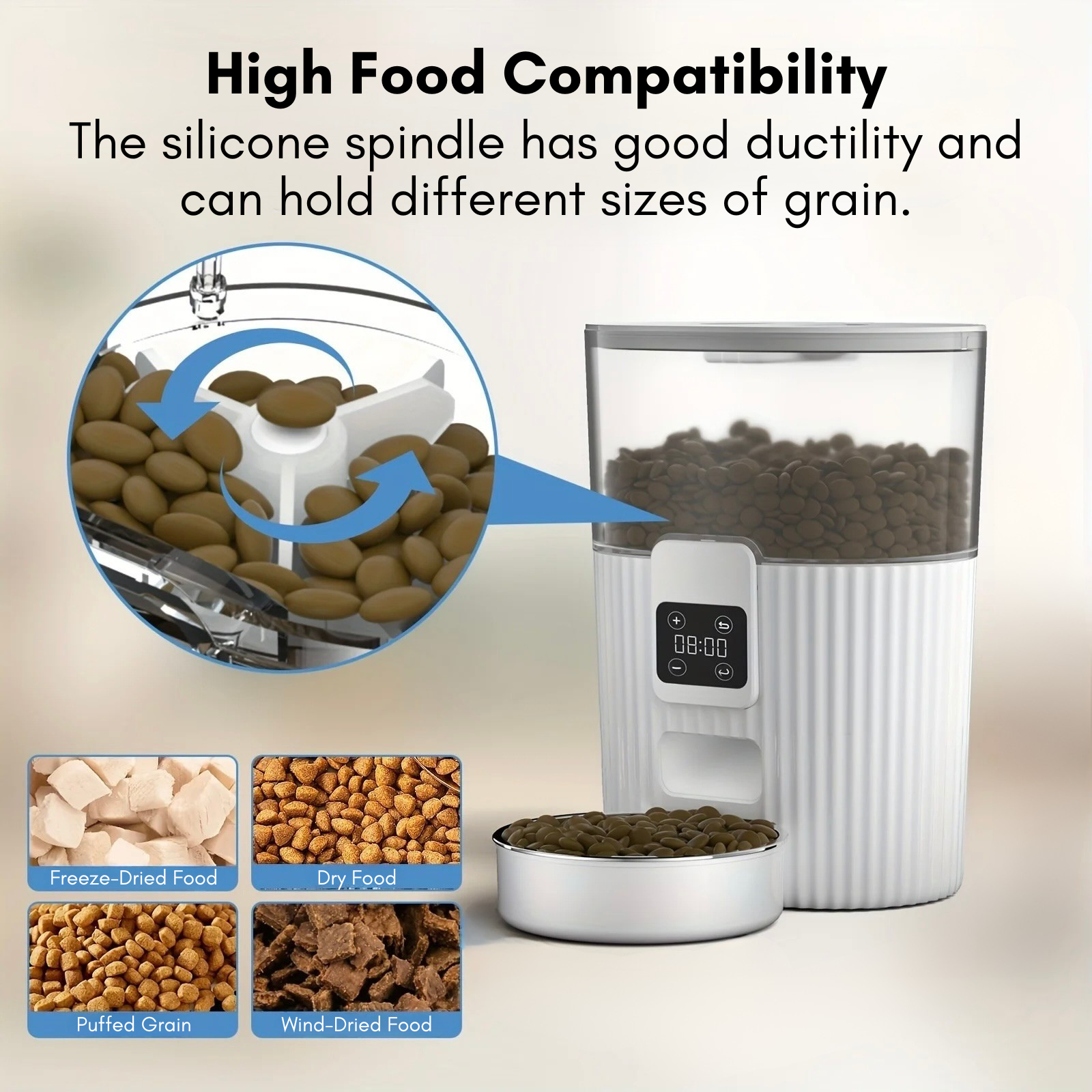Smart Automatic Wi-Fi Pet Feeder - Black