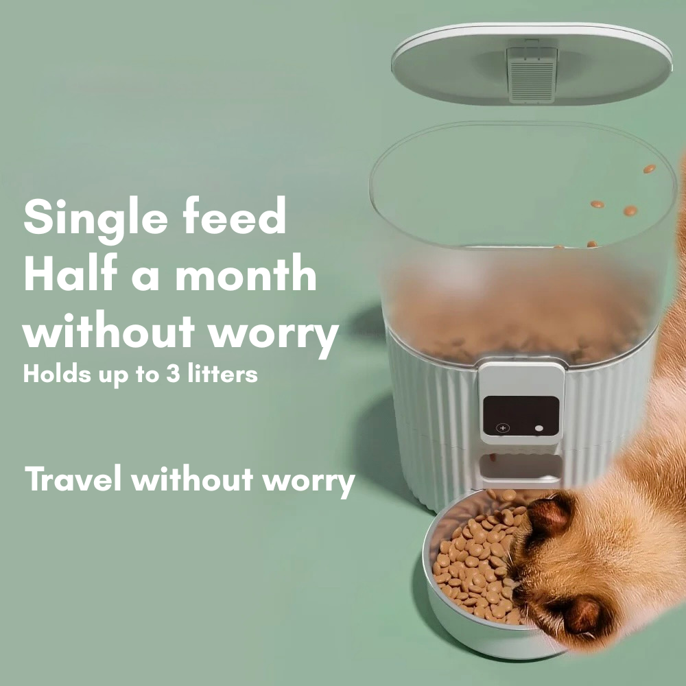 Smart Automatic Wi-Fi Pet Feeder - Black